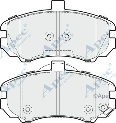 APEC BRAKING Комплект тормозных колодок, дисковый тормоз PAD1642